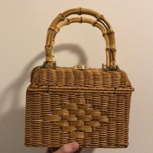 Urban Outfitters Neutral Wicker Hand Purse